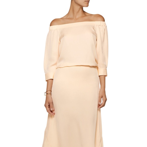THEORY NEW Peach Cream Silk Joscla Poplin Top NEW - Picture 1 of 6
